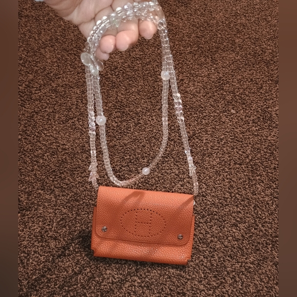 Hermes Leather Purse/Case W/Insert And UNBRANDED Chain. - Picture 10 of 15